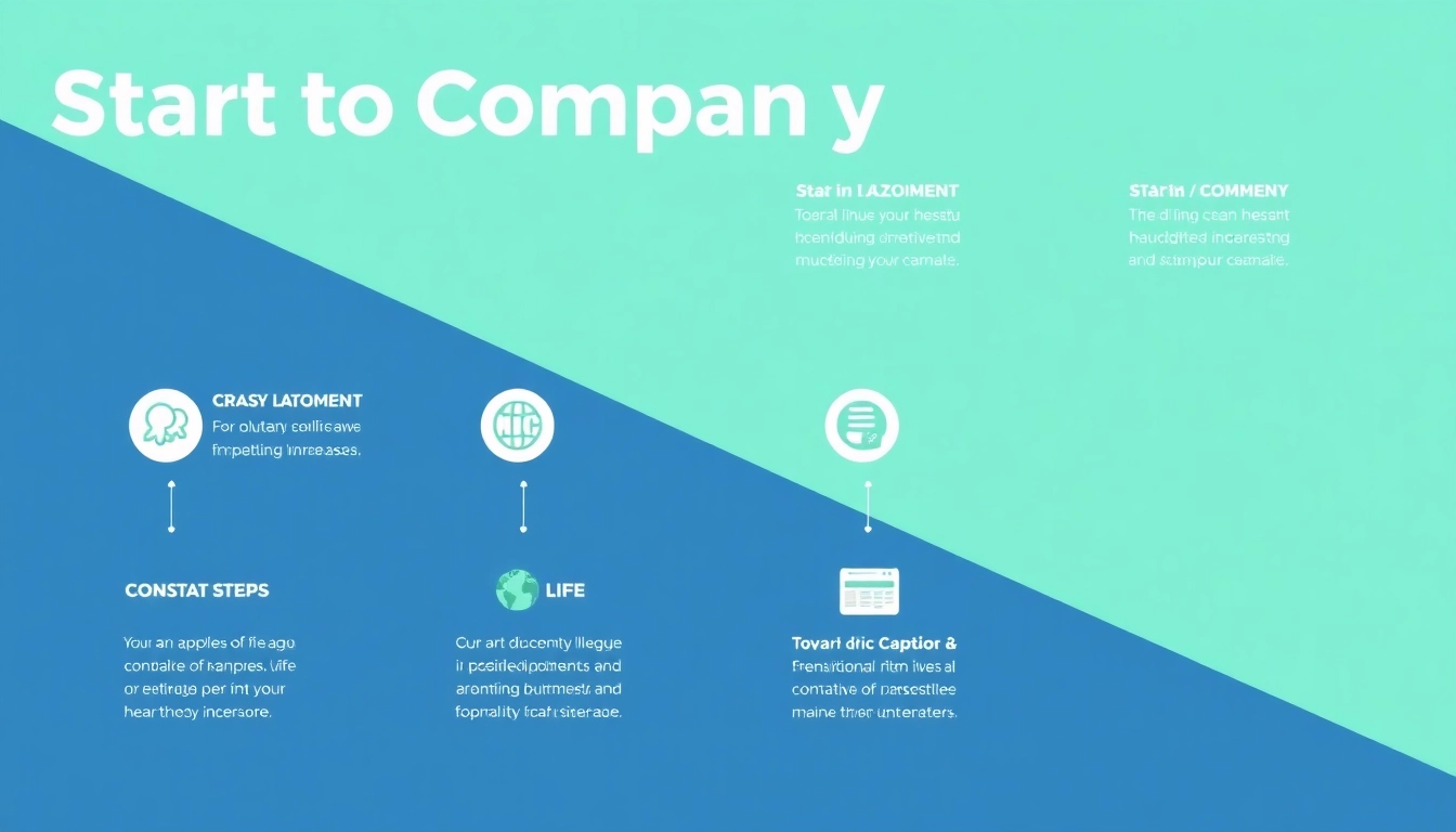 Infographic detailing how to start a company in Poland, showcasing essential steps and requirements for Polonya'da Şirket Açmak.