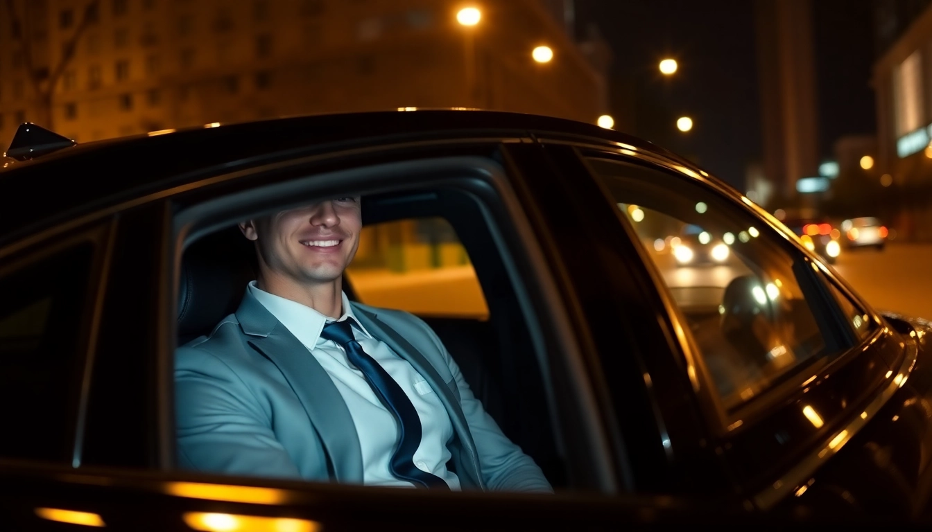 Experience the luxury hire car with driver Manila, featuring a sleek sedan driven by a professional driver in formal attire.