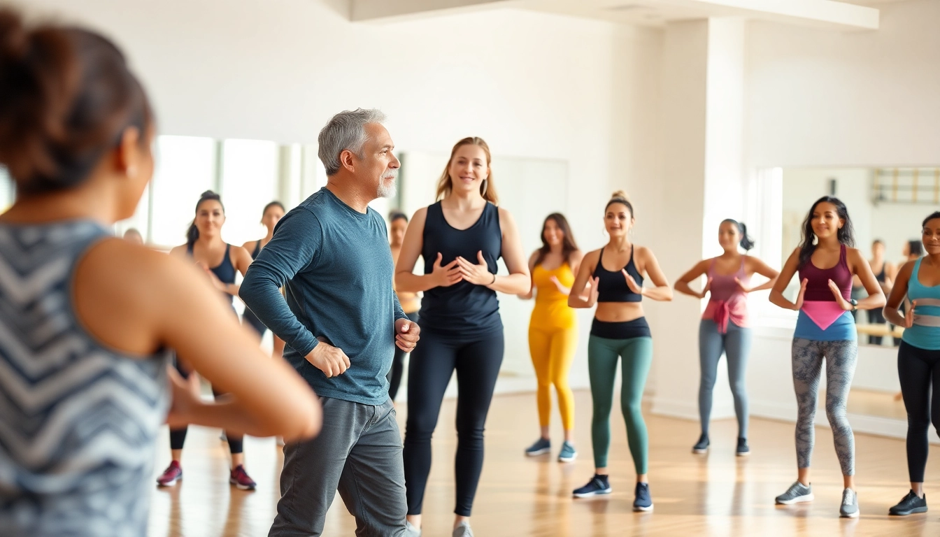 Engaging fitness class led by an Effective Personal Trainer, showcasing interaction and motivation among participants.