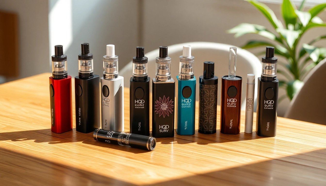 Purchase HQD Surv vape with multiple flavor options available in a sleek design.