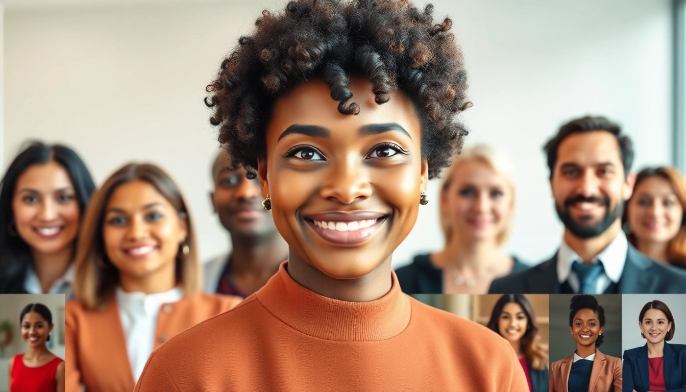 Capturing company headshots of diverse professionals in a modern office environment.