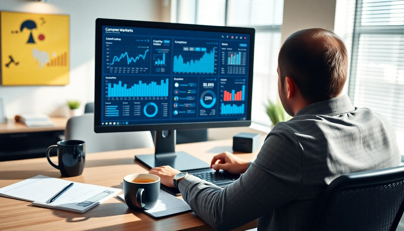 Find competitor customers through market analysis in a modern office.