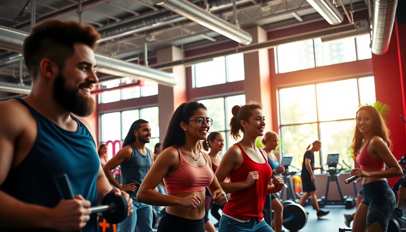 Group of fitness enthusiasts in the best gym near me, showcasing workouts and motivation.