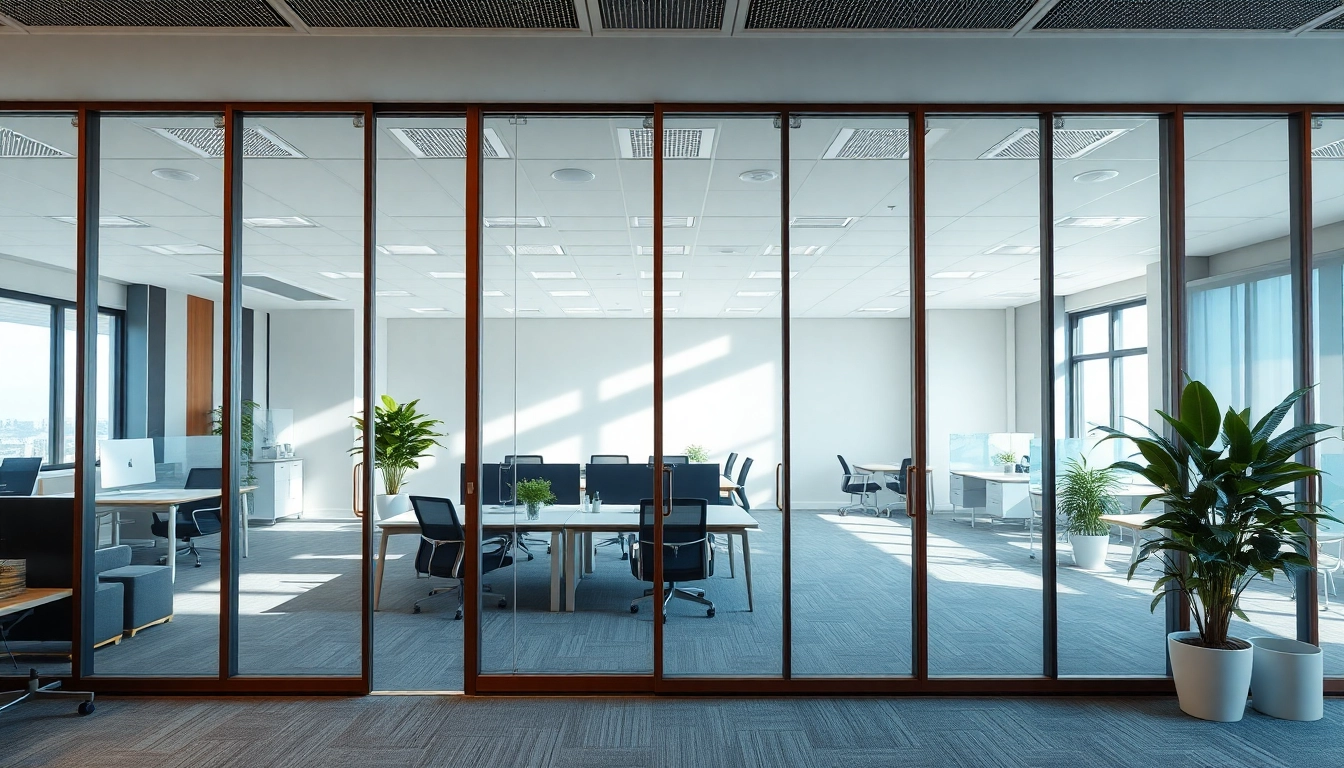 View of a Folding Partition Wall in an office that showcases flexibility and modern design.