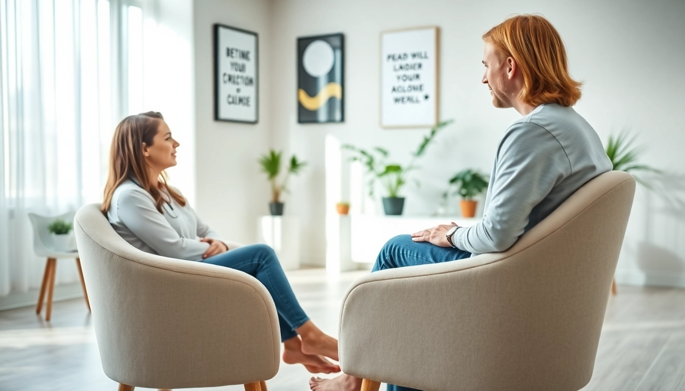 Therapist providing German Anorexia Nervosa Treatment in Dubai in a supportive therapy room.
