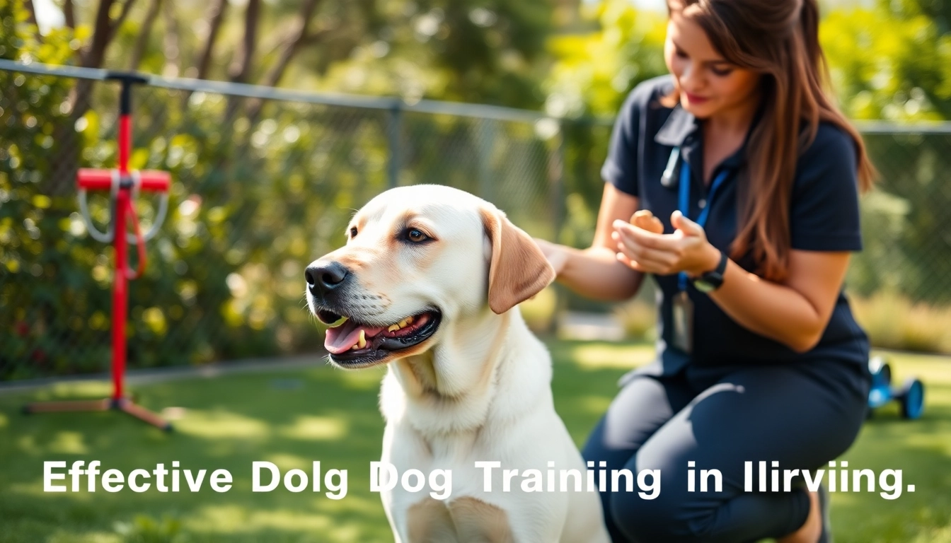 Dog training session focusing on positive reinforcement in Irvine.