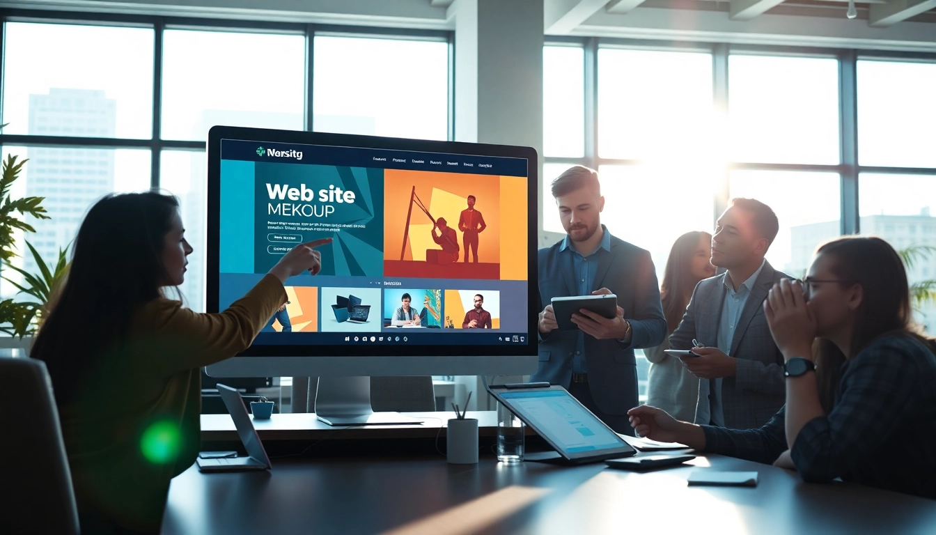 Elevate your presence with https://inkwellmarketinggroup.com/web-design showcasing a professional web design team in action.