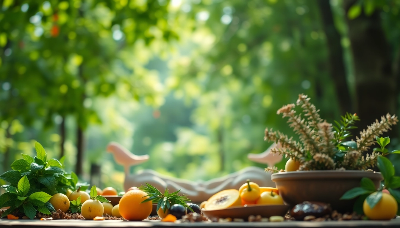 Heilfasten in serene meditation with fresh fruits, symbolizing health and renewal.