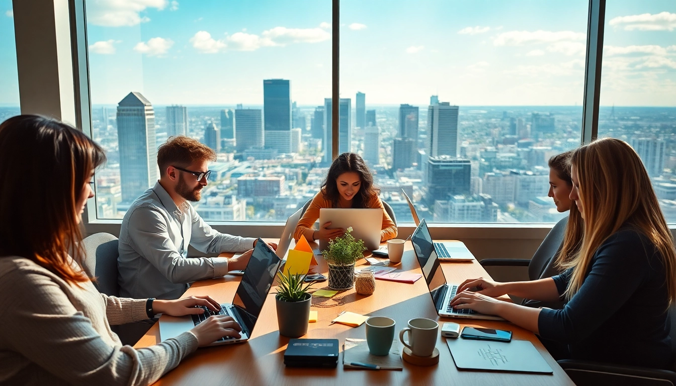 Innovative designs showcasing edmonton web design creativity in a modern office.