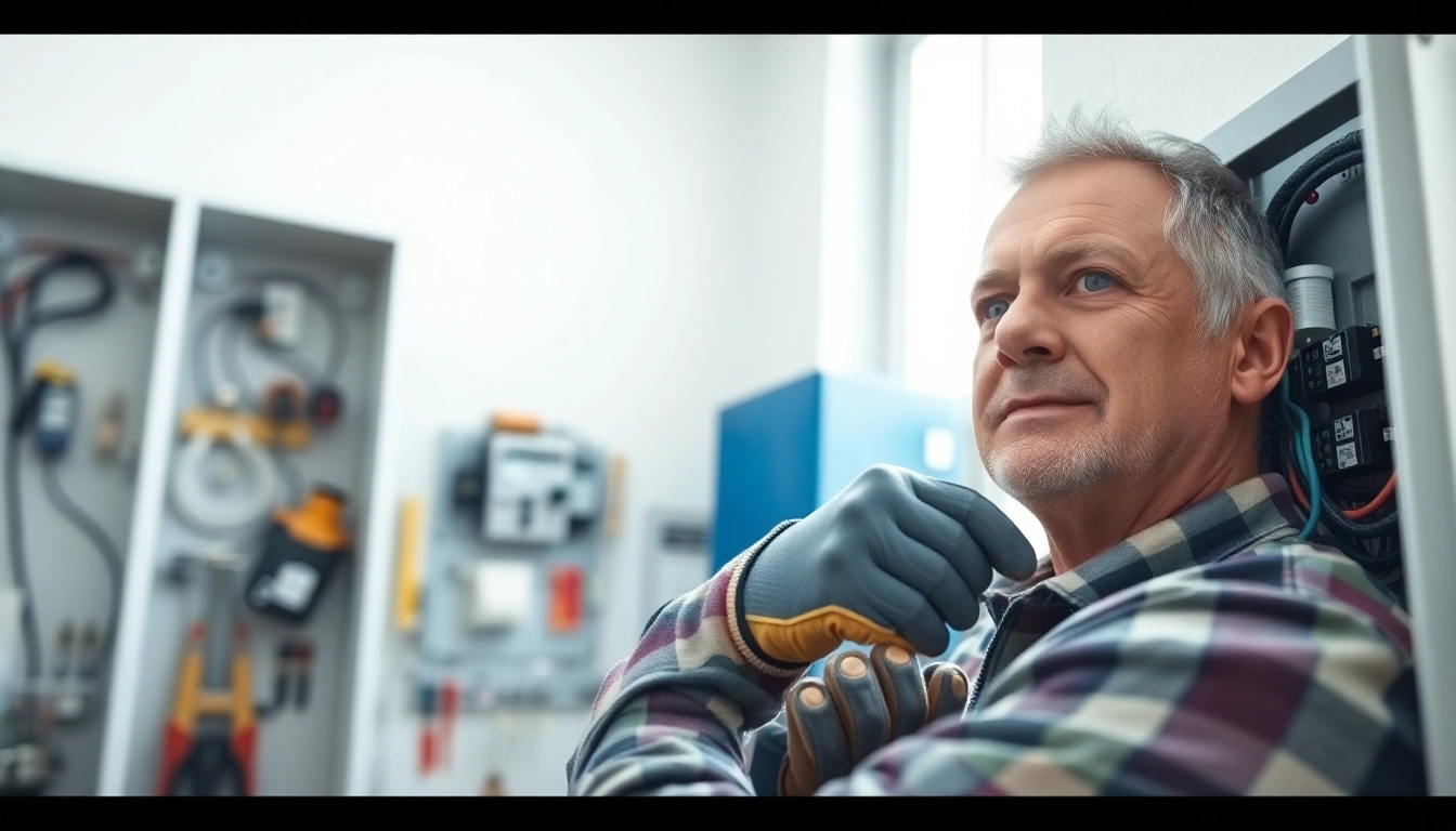 Enhance your Electrical Service needs with an expert electrician installing a circuit panel.