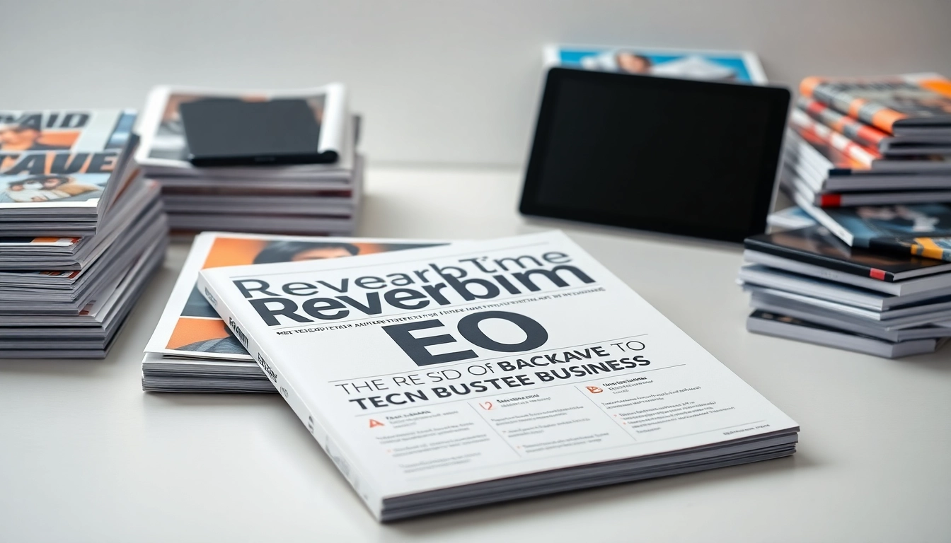 Showcasing Reverbtime Magazine cover design in a modern layout with vibrant tones and textures.