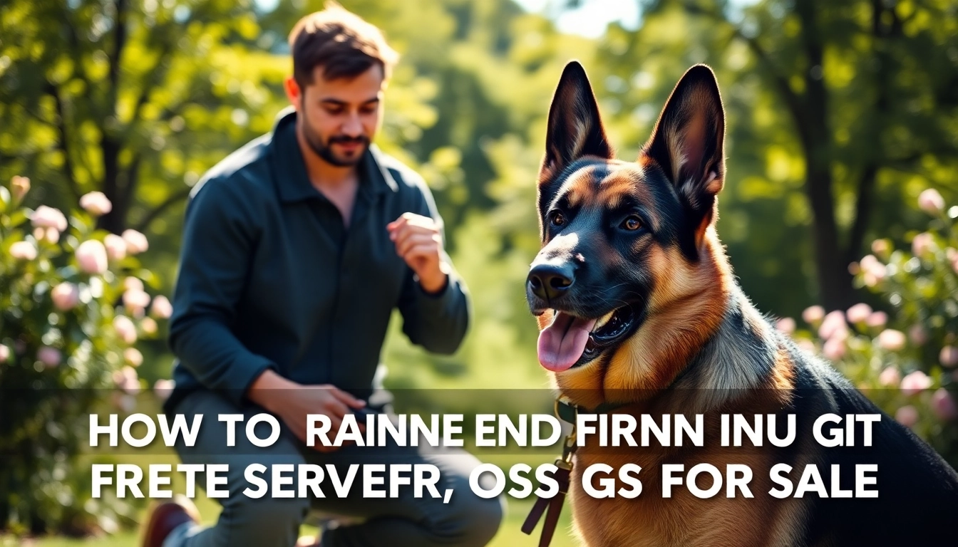 Explore trained service dogs for sale with a professional trainer in a sunny park.