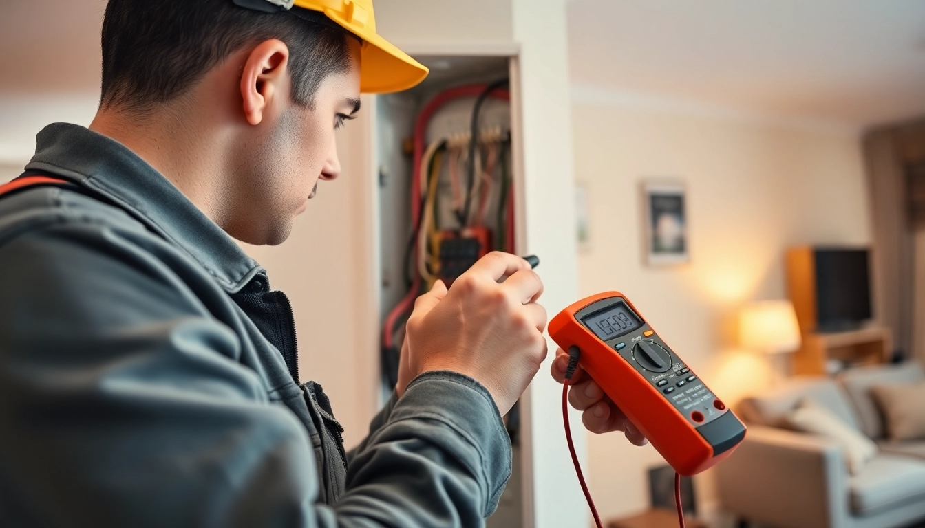 EICR Inspections conducted by a professional electrician in a residential setting.