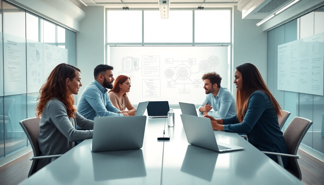 Site reliability engineering experts collaborating in a modern office environment with technology.