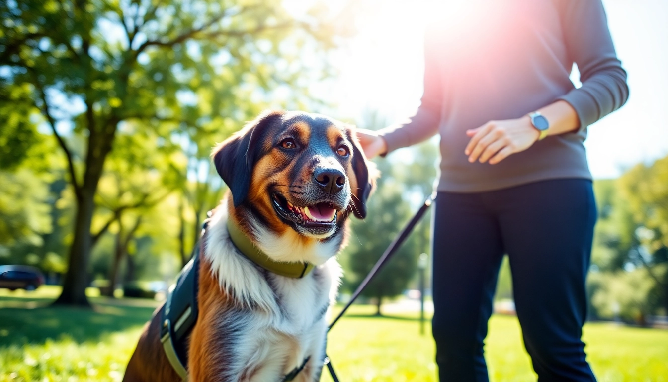 Training session with a service dog to help individuals get a service dog.