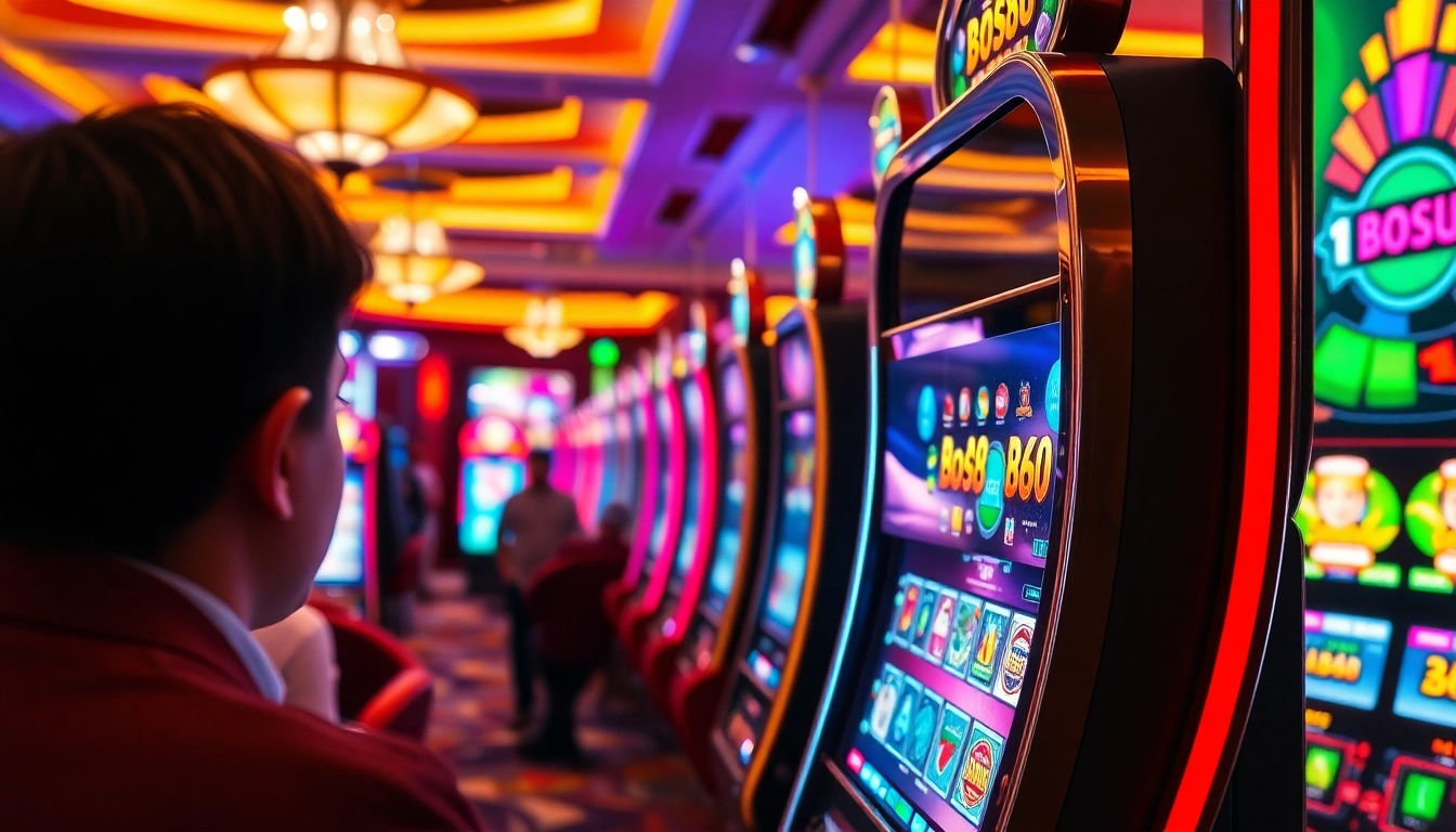 Menangkan jackpot pada permainan bos88 slot dengan suasana kasino yang penuh keceriaan.