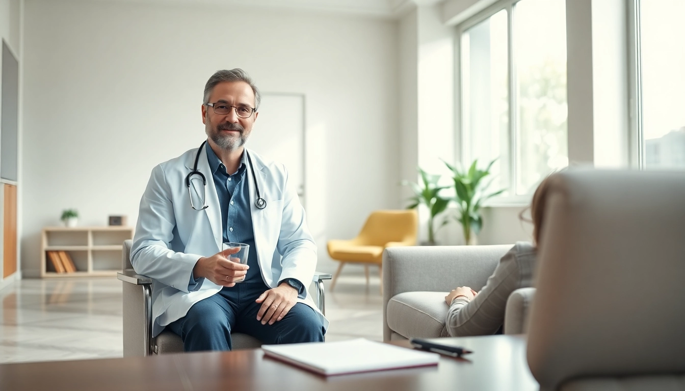 Consultation with the best psychiatrist in dubai in a tranquil office setting.
