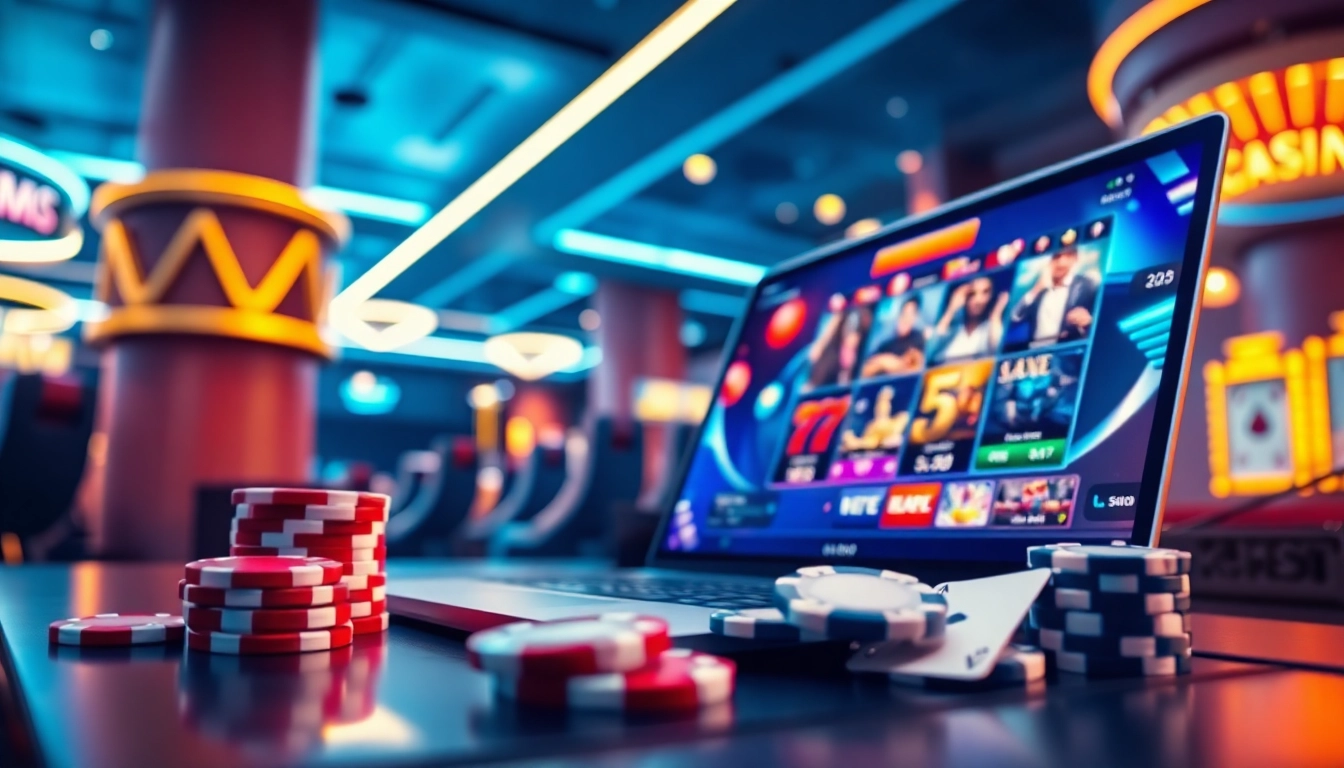 Jouer au meilleur casino france en ligne avec une interface de jeu engageante et futuriste.