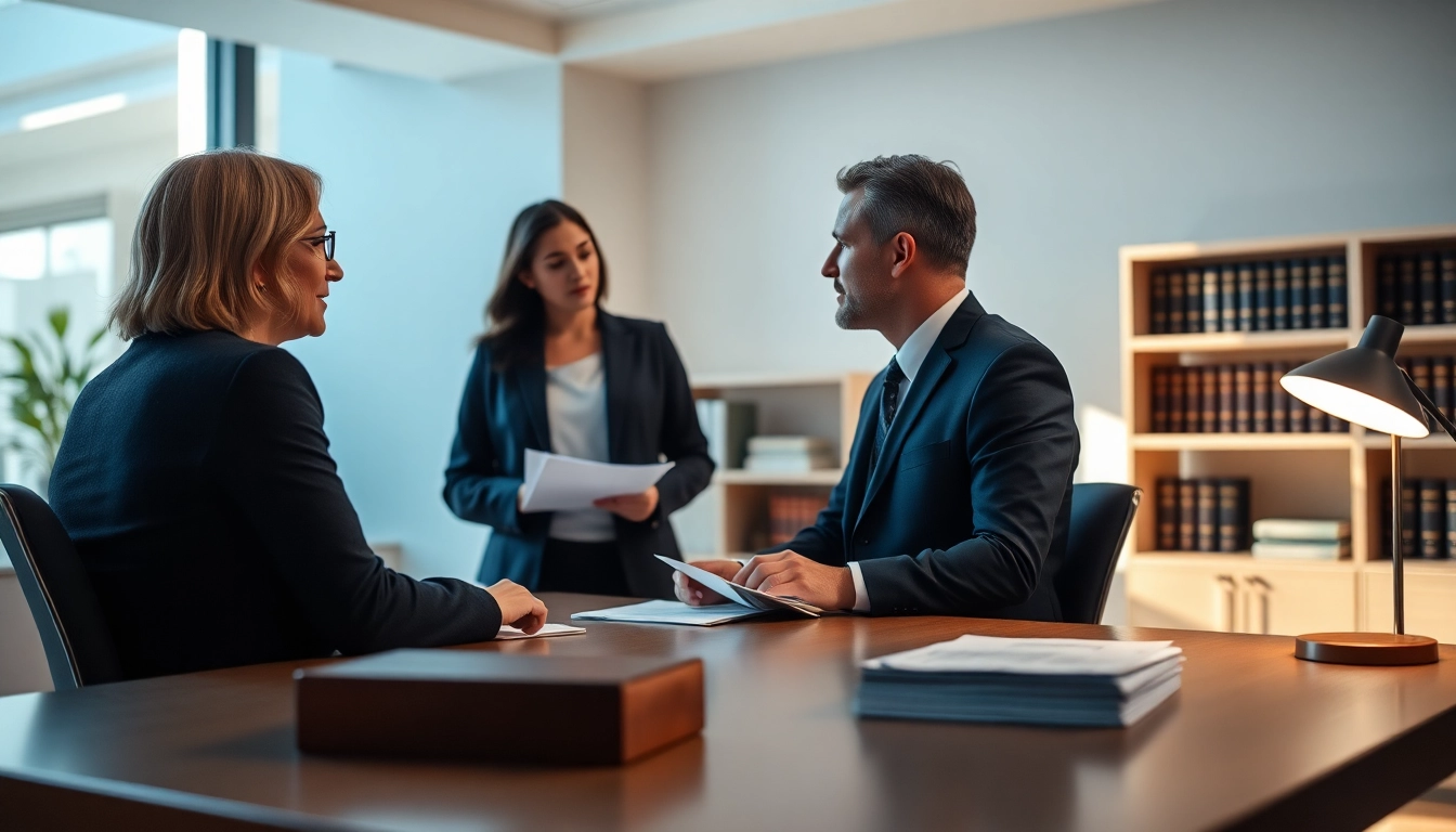 Consulting Divorce Lawyer offers expert legal advice in a professional office environment.